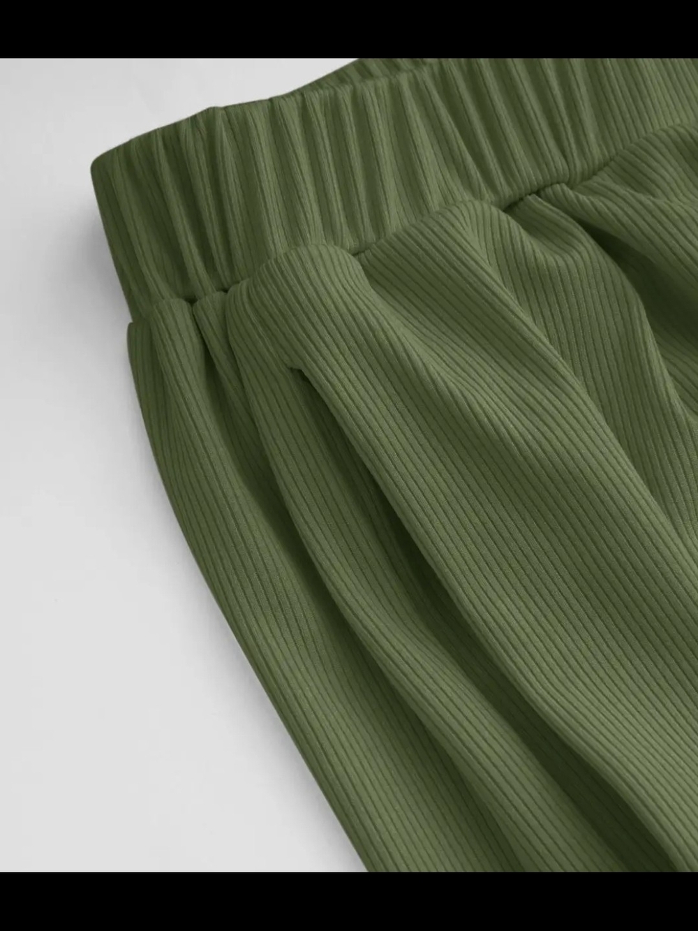 Olive Wide-Leg Palazzo Pants - Picture 6 of 9
